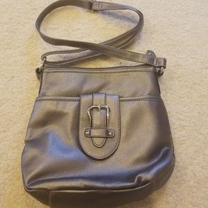 NEW Metallic Gray Handbag